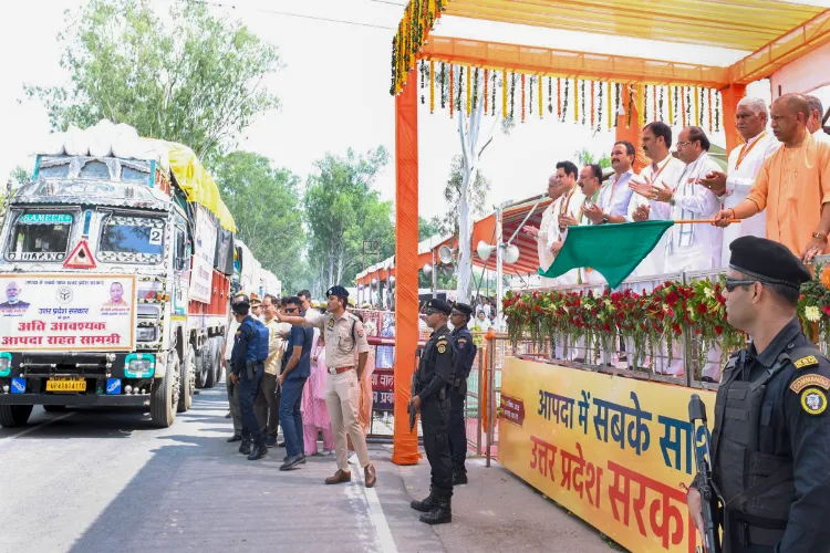 UP CM dispatched 48 relief trucks to Uttarakhand, Himachal and Punjab