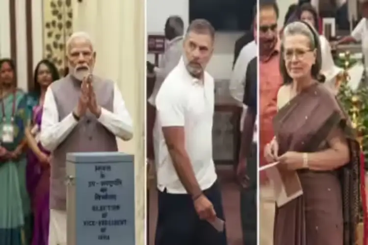 Rajya Sabha Deputy Chairman casts vote to elect 15th Vice President