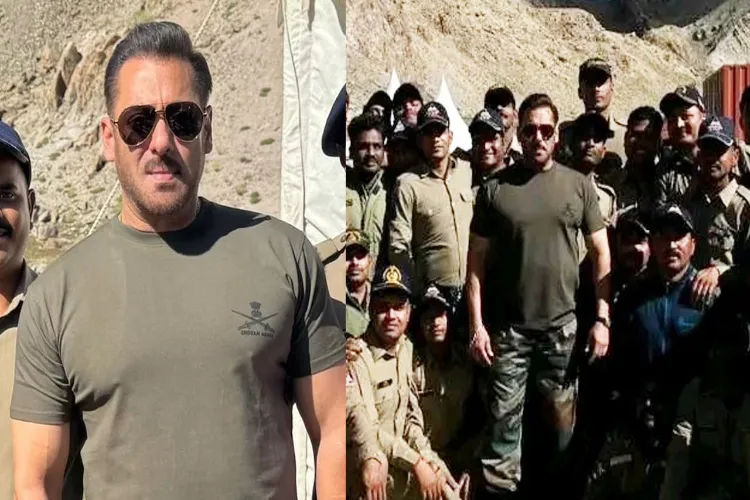 Salman Khan seen in military uniform in Ladakh, photos from the sets of 'Battle of Galwan' go viral
