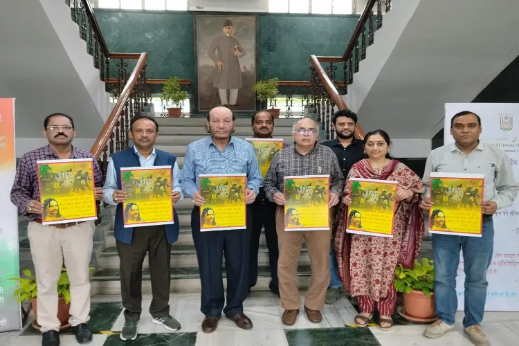 Vice Chancellor released Hindi Diwas poster in MANUU