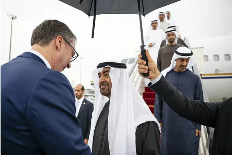 UAE President Sheikh Mohammed bin Zayed Al Nahyan is on a visit to Serbia.