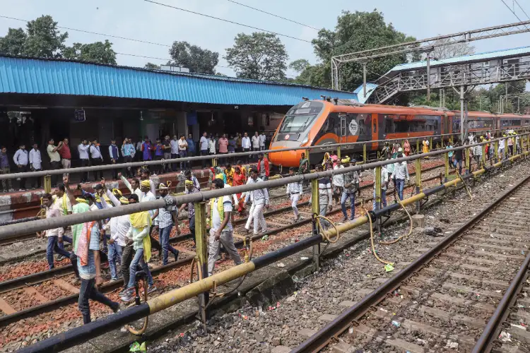 Train services affected as Kurmis block railway tracks in Odisha's Mayurbhanj