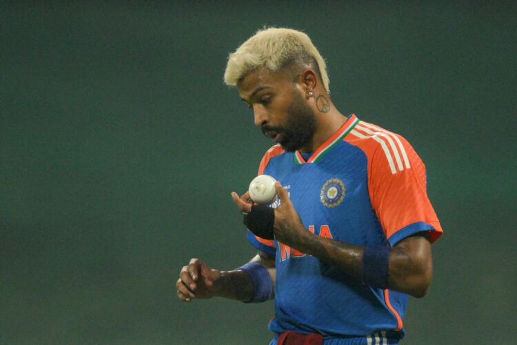 Hardik Pandya receives 'Impact Player of the Match' medal after 21-run win over Oman