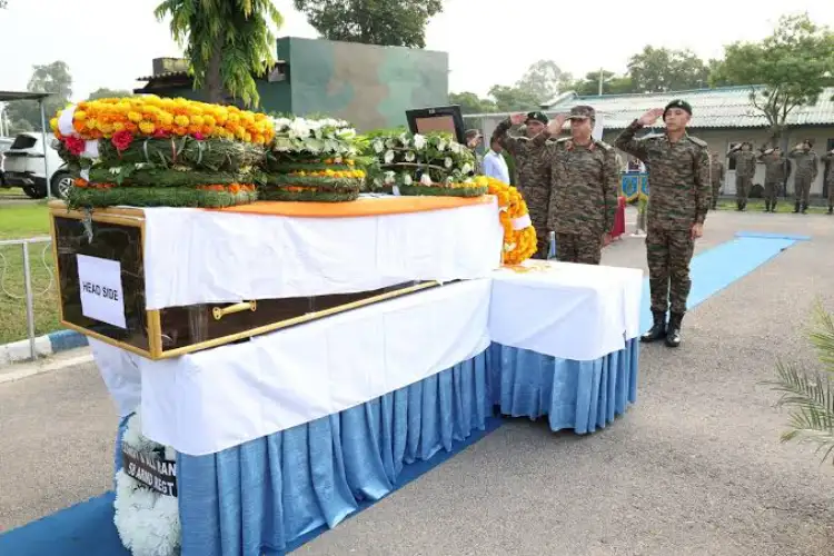 J-K: Wreath-laying ceremony held in Jammu for Lance Dafadar Baldev Chand