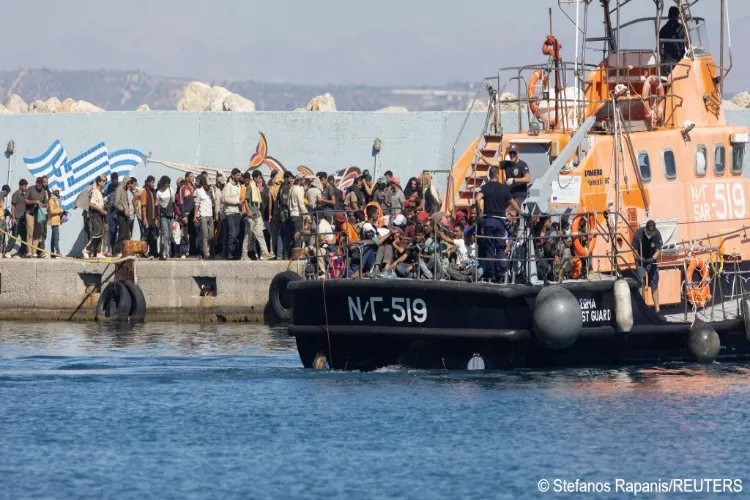 145 migrants rescued off the Greek coast; stricter controls on asylum applications