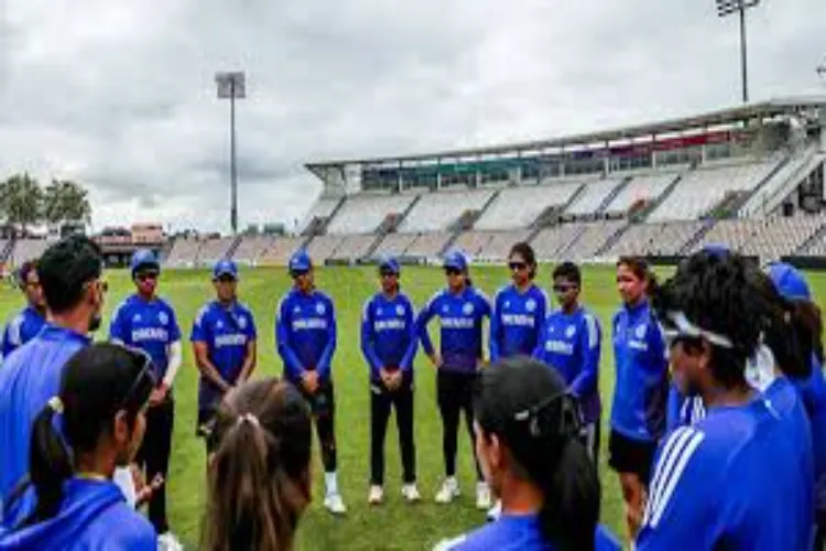 Indian women's team's first training session before the World Cup, with special focus on fielding.