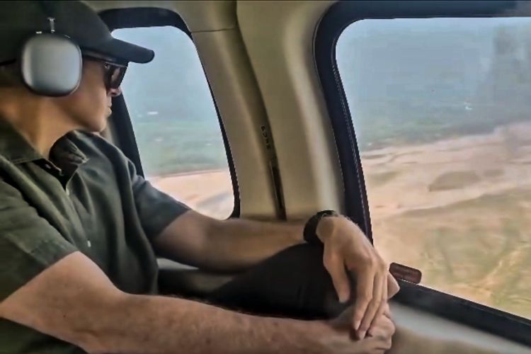 Omar conducts aerial survey of flood-affected areas in Kathua