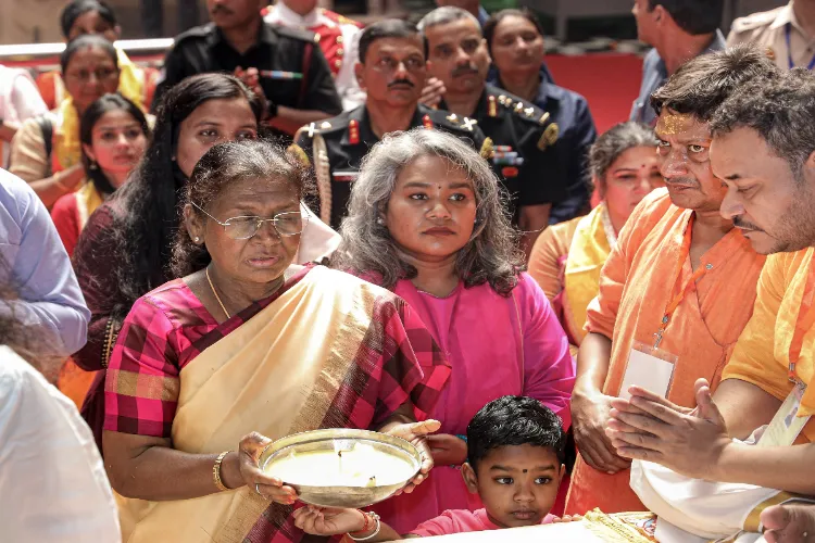 President Draupadi Murmu offered prayers at the temples of Vrindavan