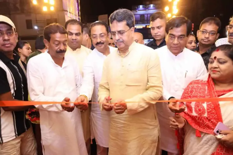 Tripura Chief Minister Manik Saha inaugurated several Durga Puja pandals in Agartala.