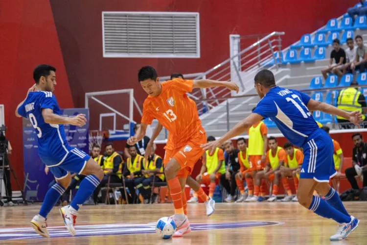 The scoreboard in Kuwait illuminates the dreams of Indian futsal players.