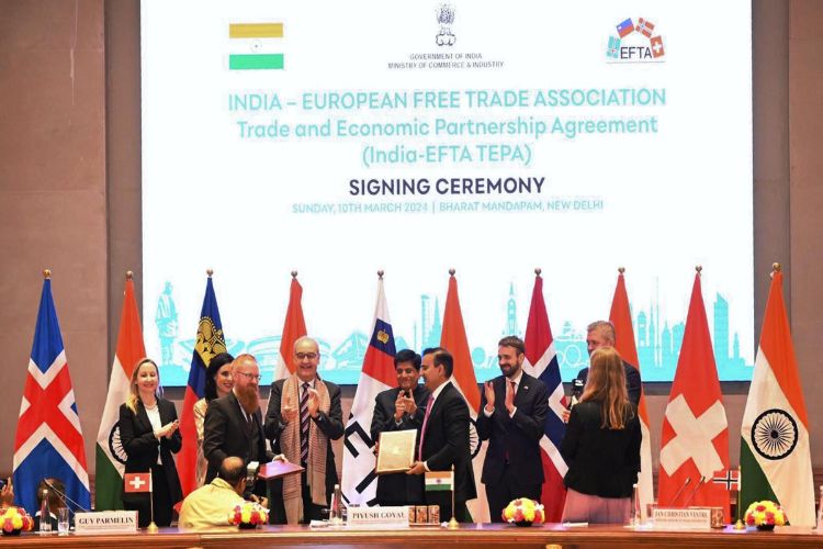 India-EFTA trade agreement to come into effect tomorrow