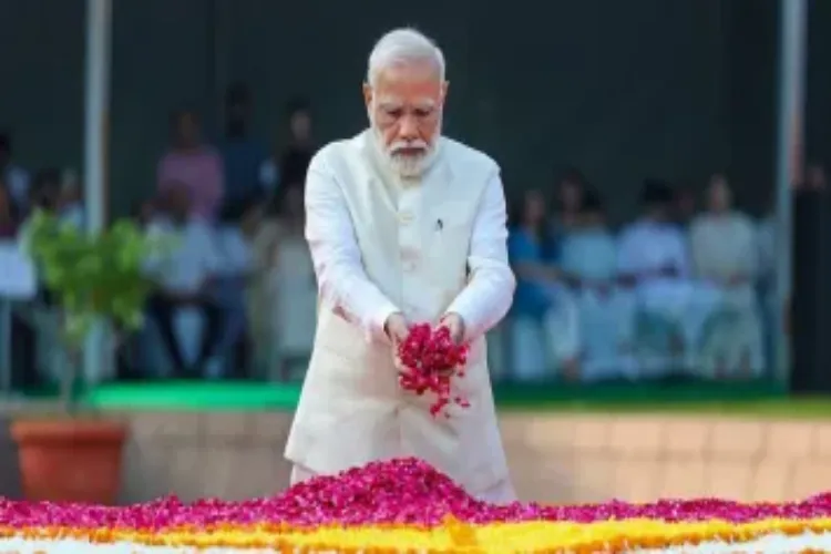 PM Modi paid tribute to Gandhi and Shastri on their birth anniversaries.