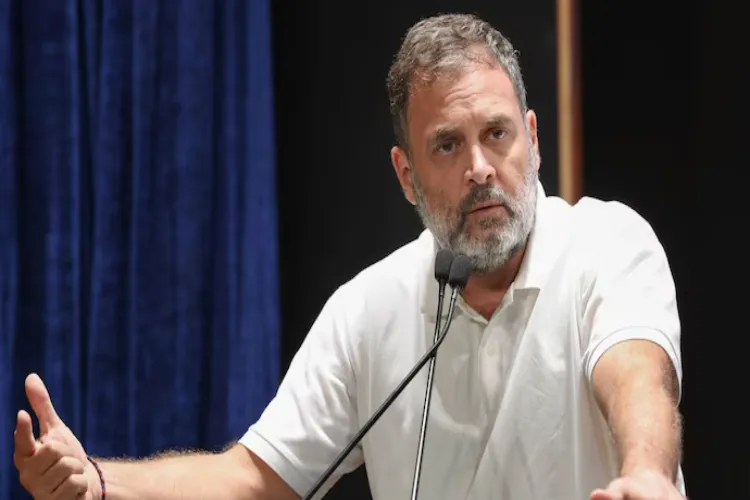 BJP attacks Rahul Gandhi for tarnishing India's image on a foreign platform.