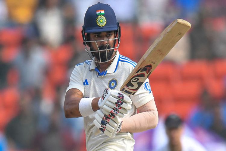 Rahul's century helped India reach 218 for three at lunch on day two.