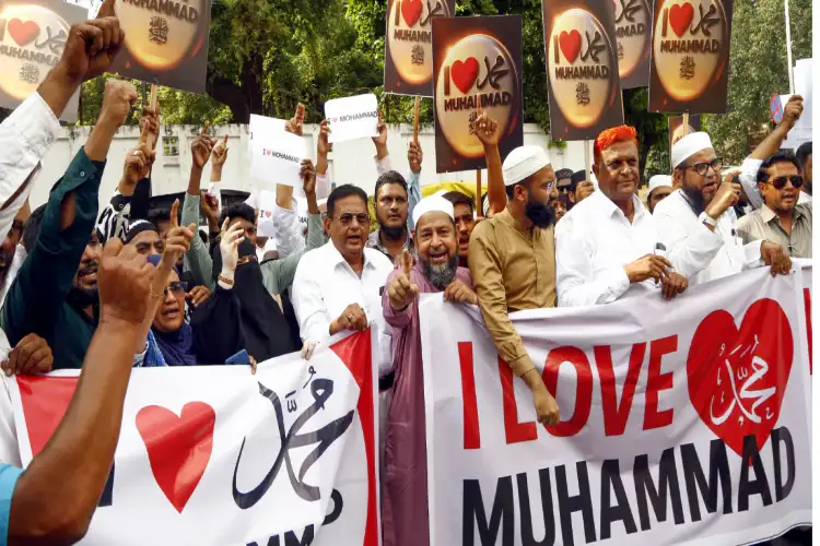 A case has been registered against five persons for putting up an 'I love Mohammad' poster in Meerut's Mawana
