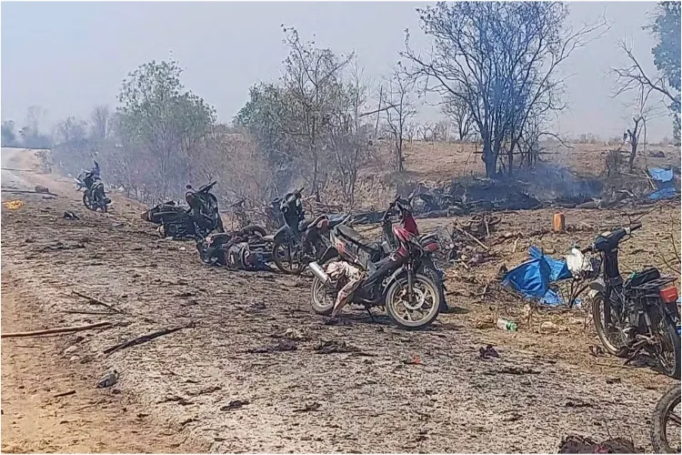 40 killed in Myanmar military bomb attack during Buddhist festival