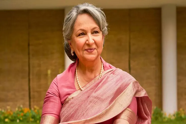 Sharmila Tagore was stopped by a traffic jam in Delhi, but made the journey on a scooter.