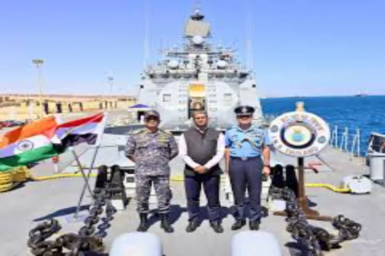 Indian Navy stealth frigate INS Trikand arrives at Safaga Port, Egypt as part of operational deployment