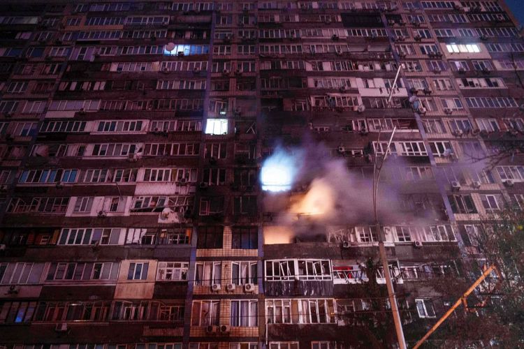 Russian airstrikes cause heavy damage in Ukraine's capital, injuring at least 20 people