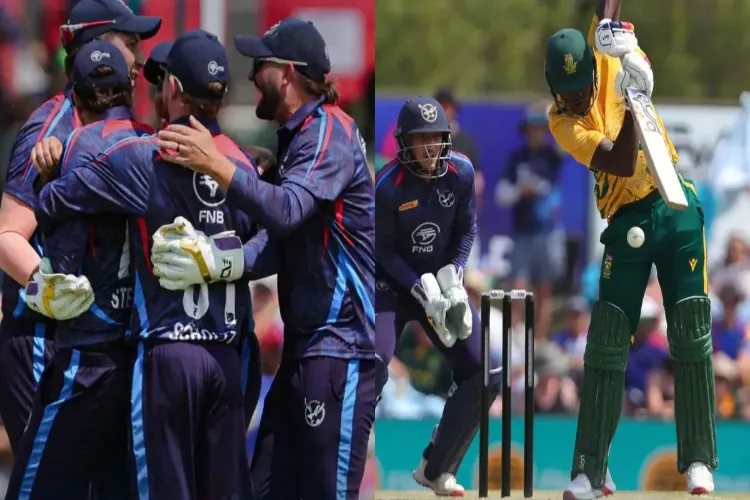 Namibia scores historic T20I win, beats South Africa off the last ball