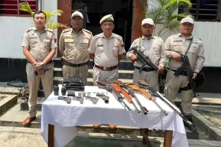 Manipur: Security forces recovered two rifles and ammunition during a search operation in Imphal West.