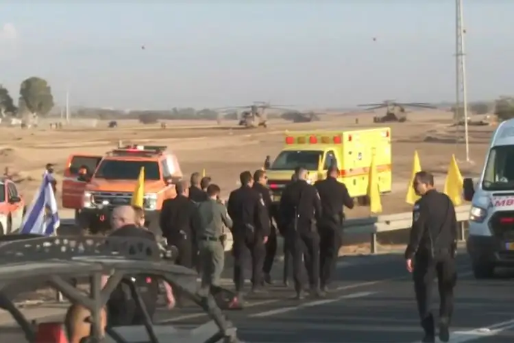 First seven hostages from Gaza handed over to Israeli forces, reports Israeli media