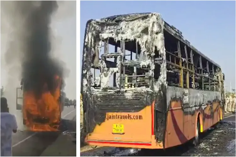 19 passengers died tragically as a bus caught fire.