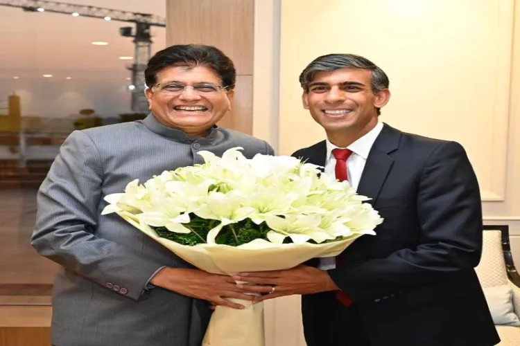 Union Minister Piyush Goyal and former British Prime Minister Rishi Sunak discuss strengthening the India-UK economic partnership