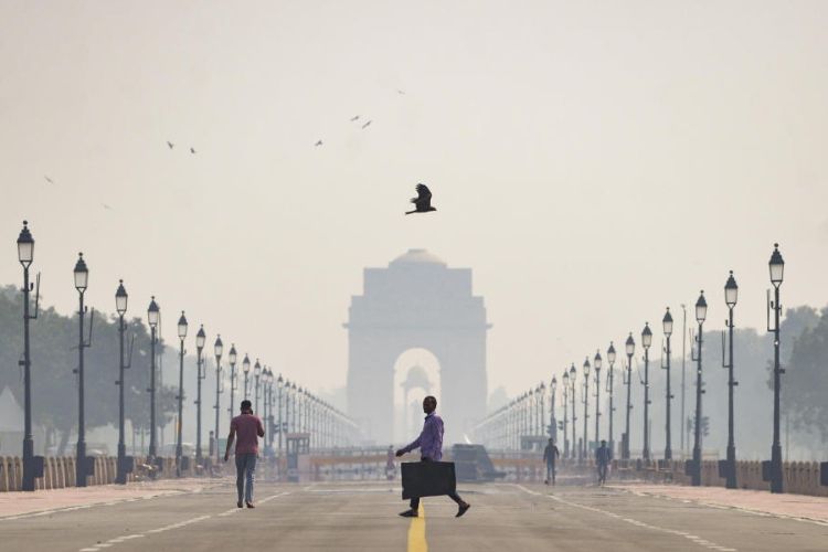 Delhi's air quality remains 'poor' for the fifth consecutive day ahead of Diwali, with nine centres in the 'red zone'.
