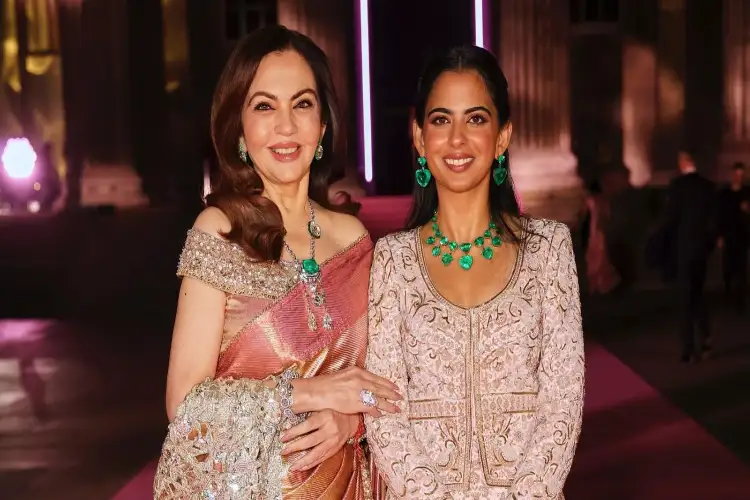 Isha Ambani dazzles in pink zardozi outfit with jewellery from her mother Nita Ambani's collection at British Museum Ball
