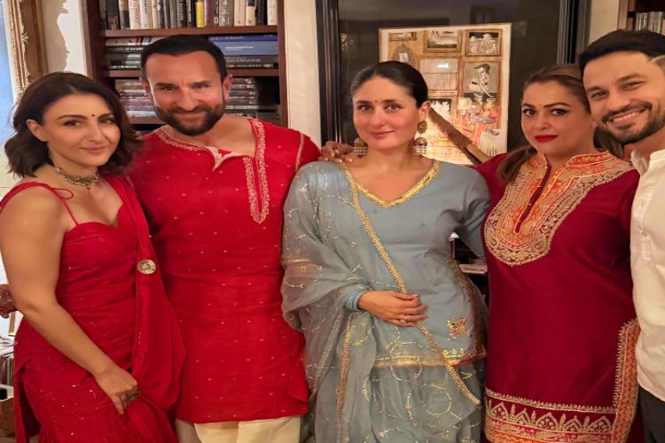 Pataudi family's festive celebrations: Pictures of Soha, Kareena and Saif go viral