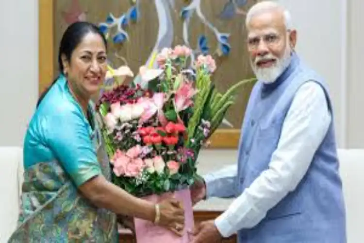 Delhi CM Rekha Gupta meets PM Modi, shares Diwali greetings