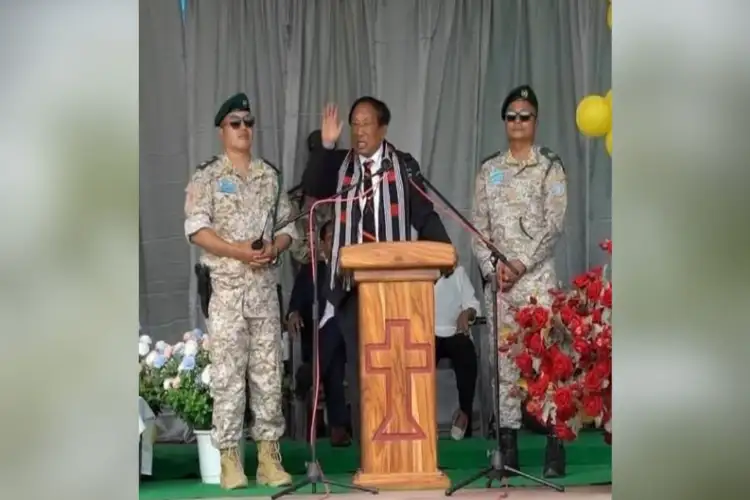 NSCN leader Thuingaleng Muivah returns to his hometown Ukhrul, after 50 years