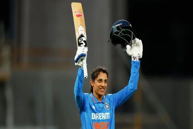Mandhana and Raval hit centuries as India made 340 for three.
