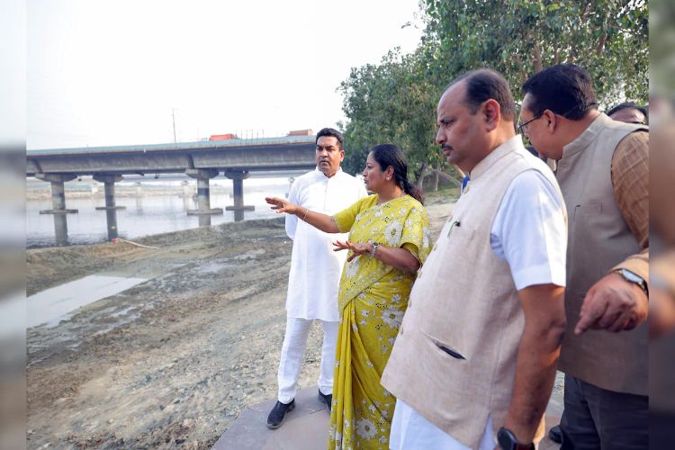 BJP leader Gupta sipped Yamuna water and claimed the river was on its way to recovering from its polluted state.