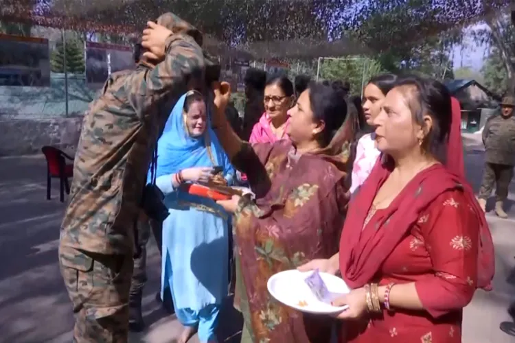 Jammu and Kashmir: Local women in Poonch applied 'tilak' to Indian Army soldiers on Bhai Dooj.