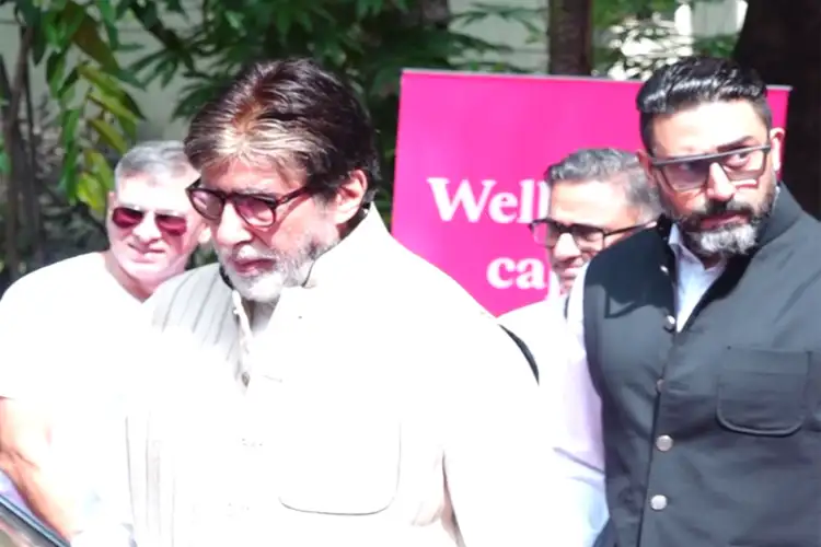 Amitabh Bachchan, Abhishek Bachchan attend last rites of ad legend Piyush Pandey