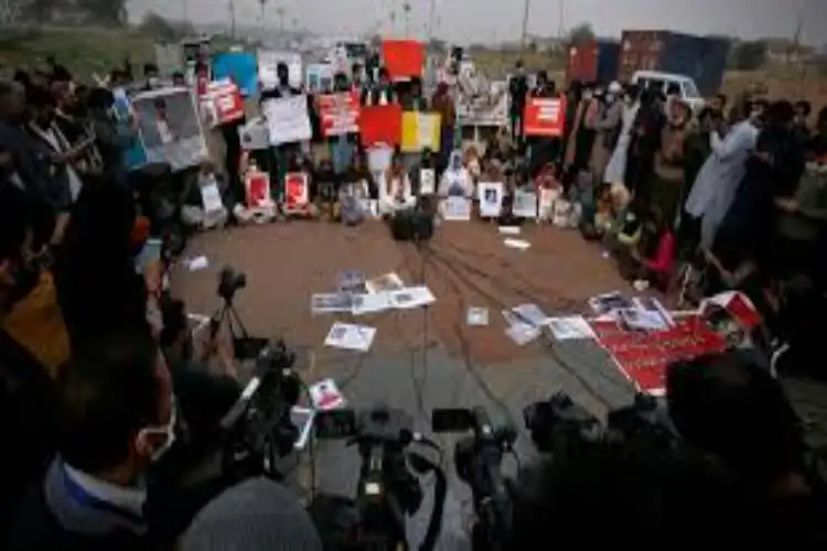 Families protest in Kech over alleged enforced disappearance of three men by Pakistani forces