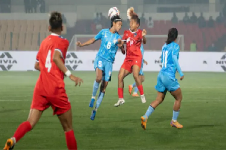 Sabitra Bhandari scored twice as Nepal beat India 2-1.