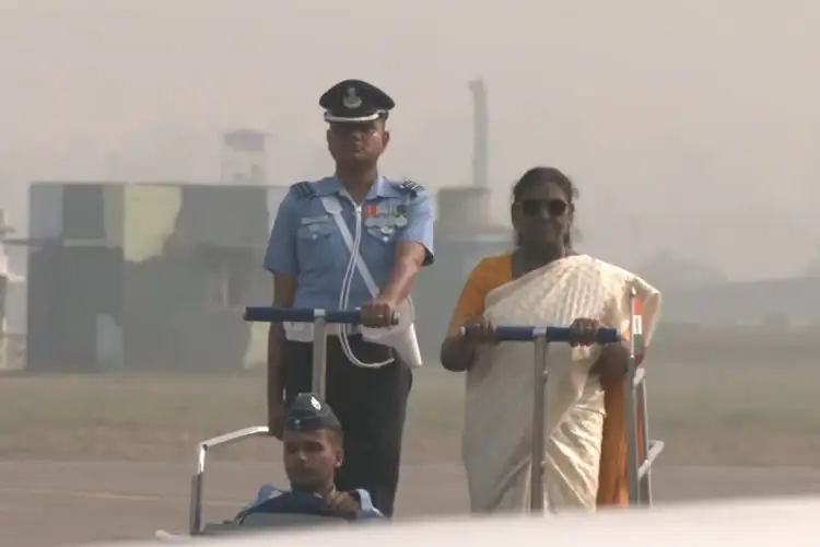 President Murmu arrives in Ambala to take sortie in Rafale fighter jet