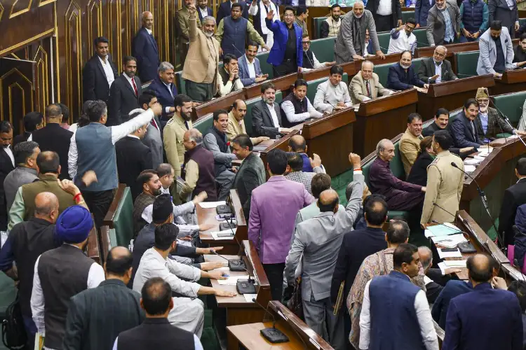 J-K Assembly erupts over BJM MLA's 'nationalist Hindus' remarks J-K Assembly erupts over BJM MLA's 'nationalist Hindus' remarks