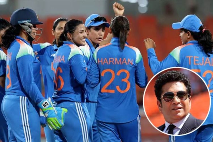 Sachin Tendulkar and others from the sports world showered praise on the Indian women's cricket team.