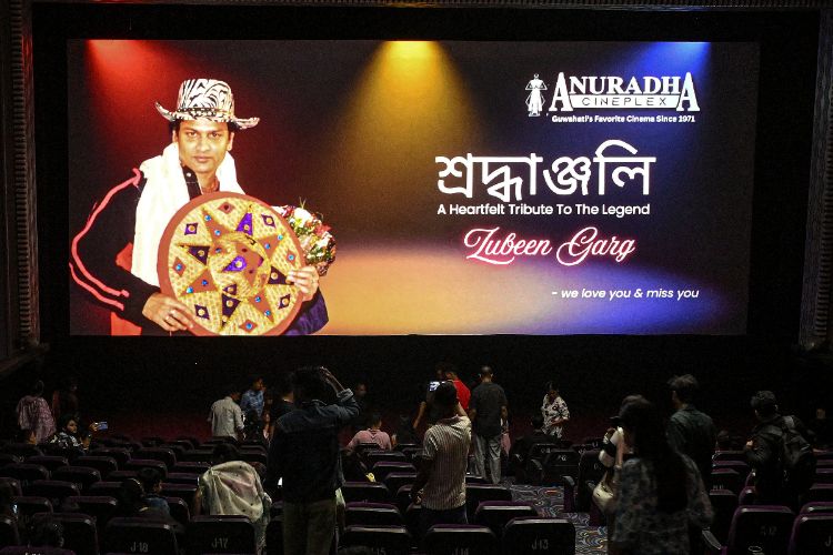 Crowds flocked to cinemas in Assam to watch Jubin's last film.