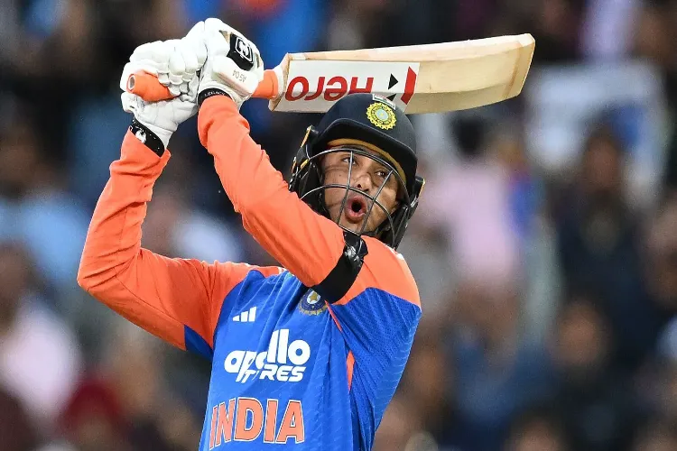 Abhishek steadied India's score with a blistering innings of 68 runs.