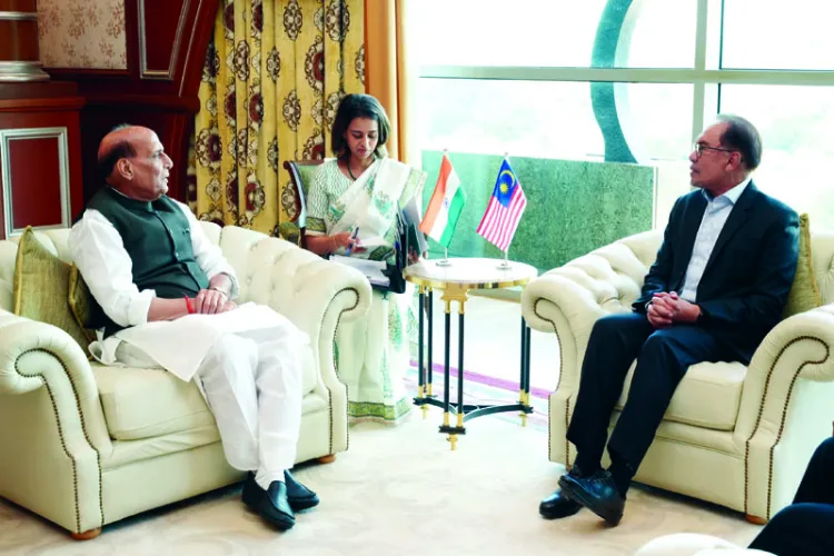 Rajnath Singh met with Singapore's Defence Minister in Kuala Lumpur.