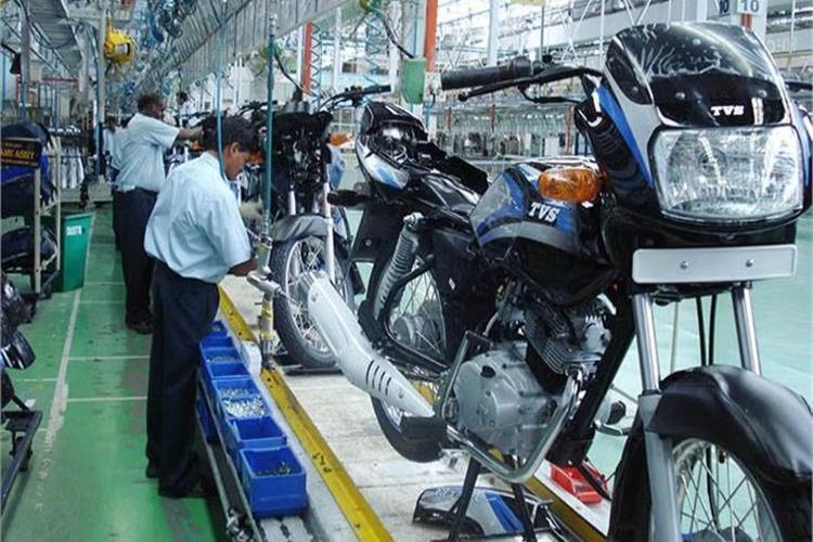 TVS Motor's total sales increased by 11 percent to 5,43,557 units in October.