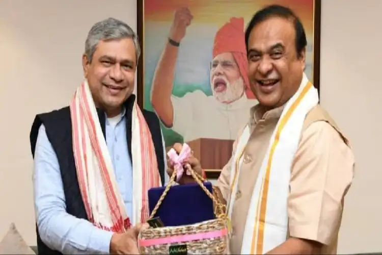 Assam CM Sarma meets Railways Minister Vaishnaw to discuss expanding railway infrastructure in state