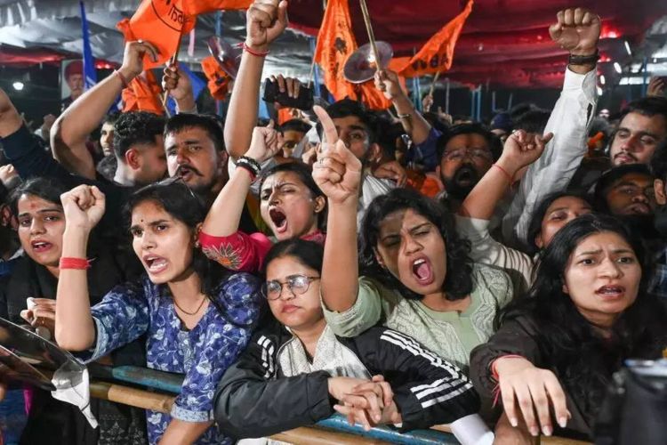 Voting is underway for the JNU student union elections.
