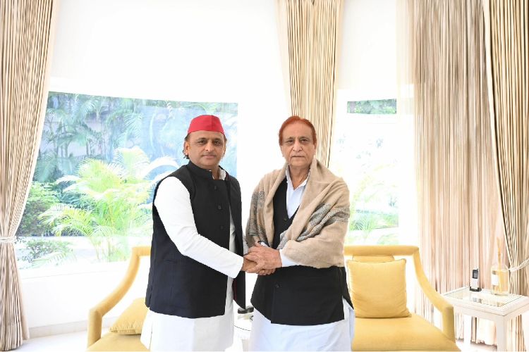 Azam Khan met with SP chief Akhilesh Yadav in Lucknow.