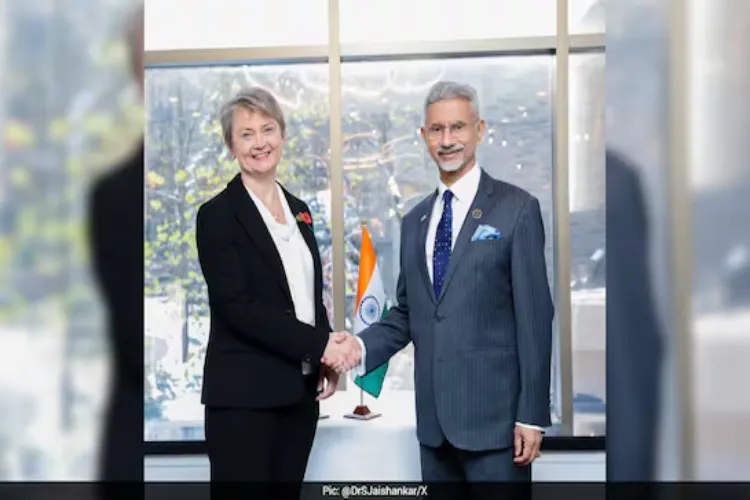 EAM Jaishankar meets UK Foreign Secretary Cooper on the sidelines of the G7 Foreign Ministers' meeting